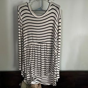 striped ribbed long sleeve